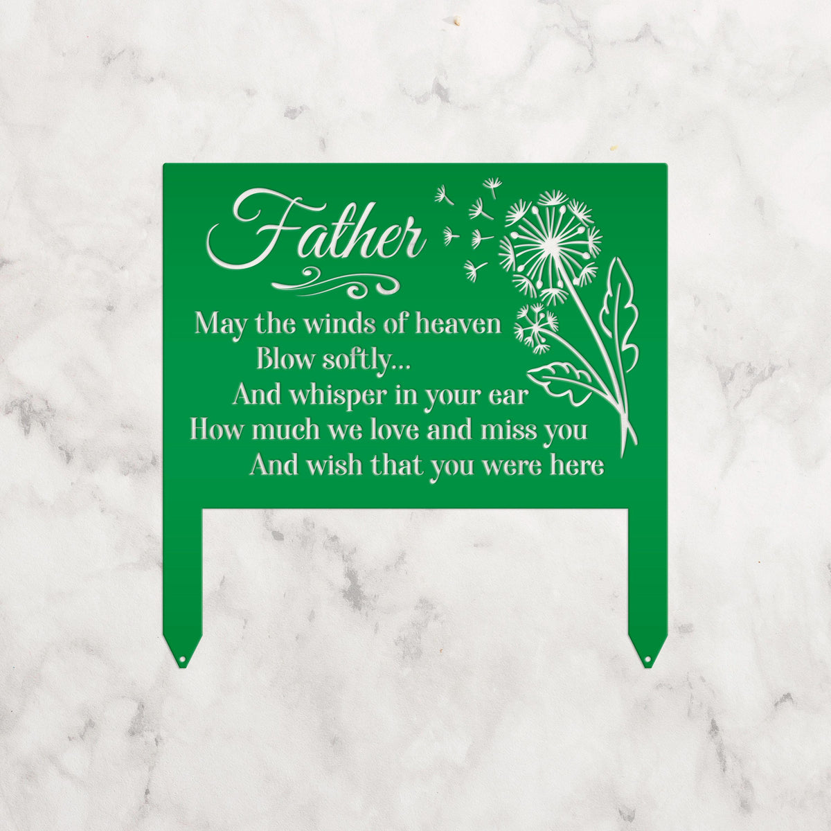 Custom Metal Yard Stake with Heartfelt Memorial Quote - Outdoor Remembrance Sign - Unique Sympathy Gifts - Comforting Gravesite Decorations