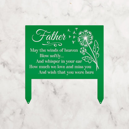 Custom Metal Yard Stake with Heartfelt Memorial Quote - Outdoor Remembrance Sign - Unique Sympathy Gifts - Comforting Gravesite Decorations