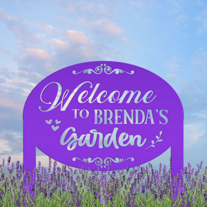 Garden Sign Personalized for Mother's Day Gift, Decorative Outdoor Plaque, Flower Bed Sign, Metal Veggie Garden Sign With Stakes