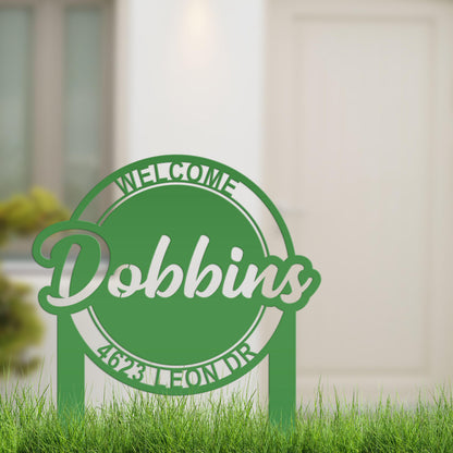 Custom Welcome Yardstake - Business Sign
