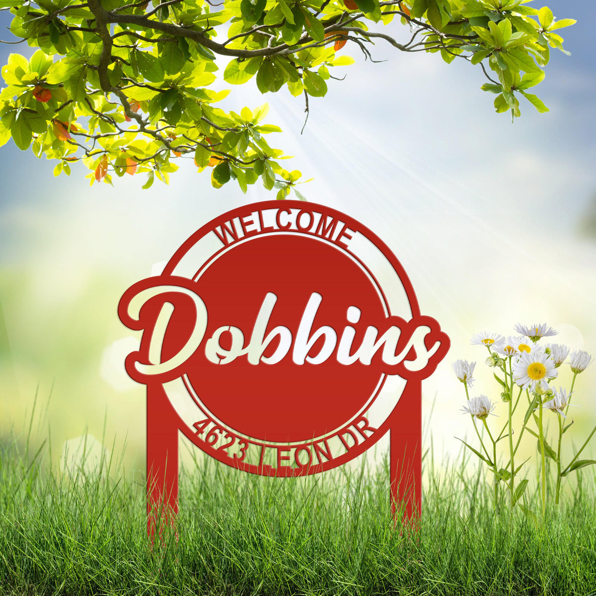 Custom Welcome Yardstake - Business Sign