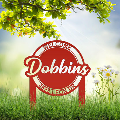 Custom Welcome Yardstake - Business Sign