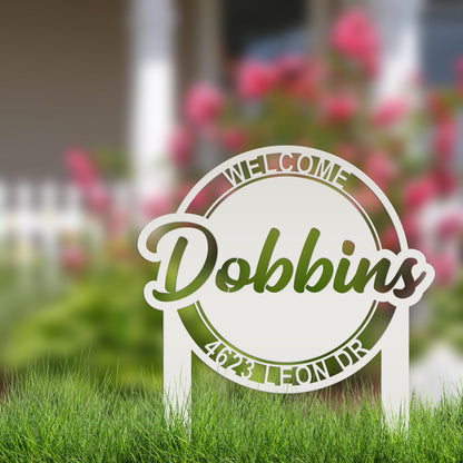 Custom Welcome Yardstake - Business Sign