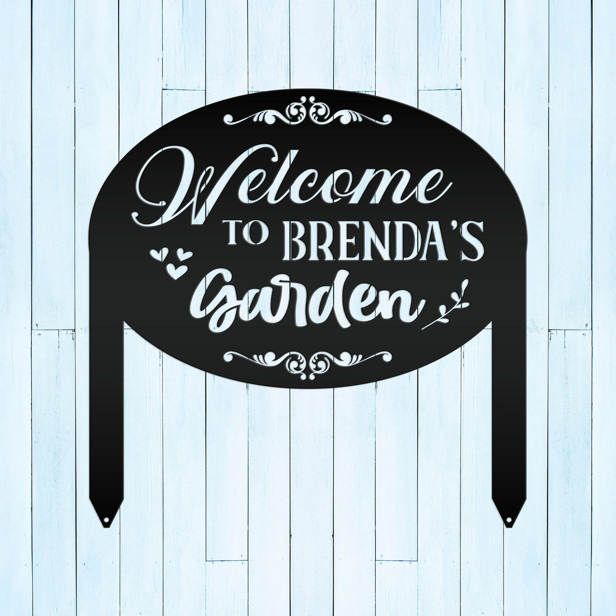 Garden Sign Personalized for Mother's Day Gift, Decorative Outdoor Plaque, Flower Bed Sign, Metal Veggie Garden Sign With Stakes