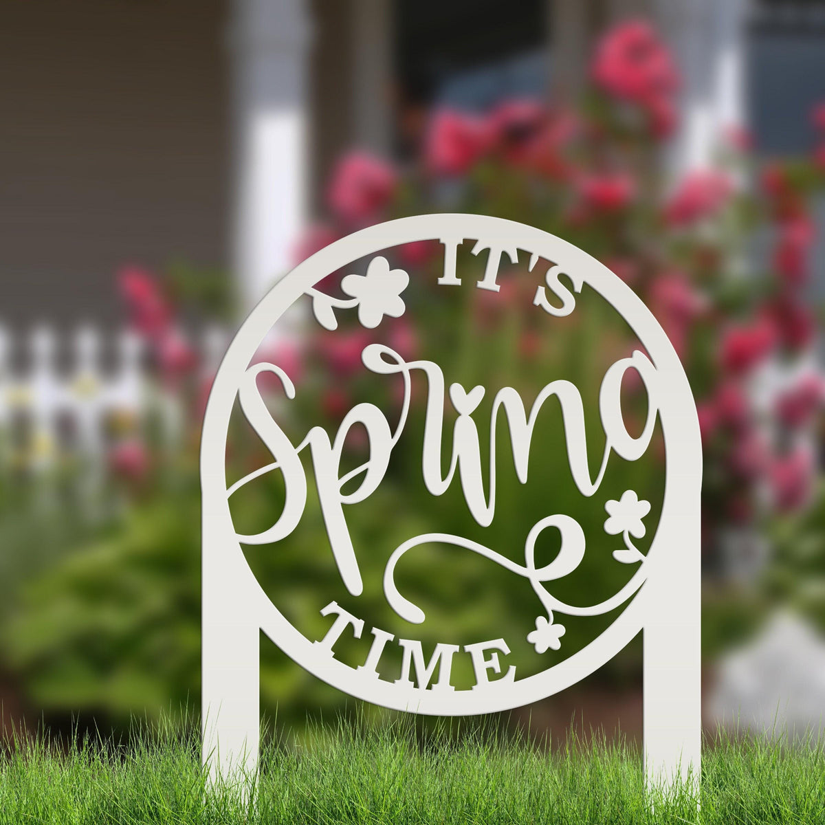 Metal Spring Time Outdoor Yard Stake - Easter and Spring Decor