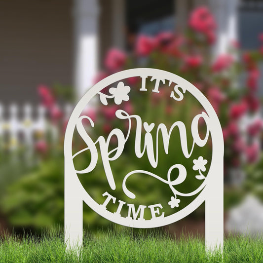 Metal Spring Time Outdoor Yard Stake - Easter and Spring Decor