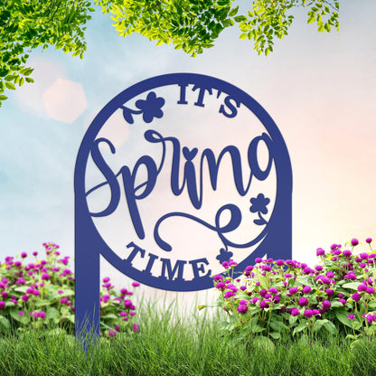 Metal Spring Time Outdoor Yard Stake - Easter and Spring Decor