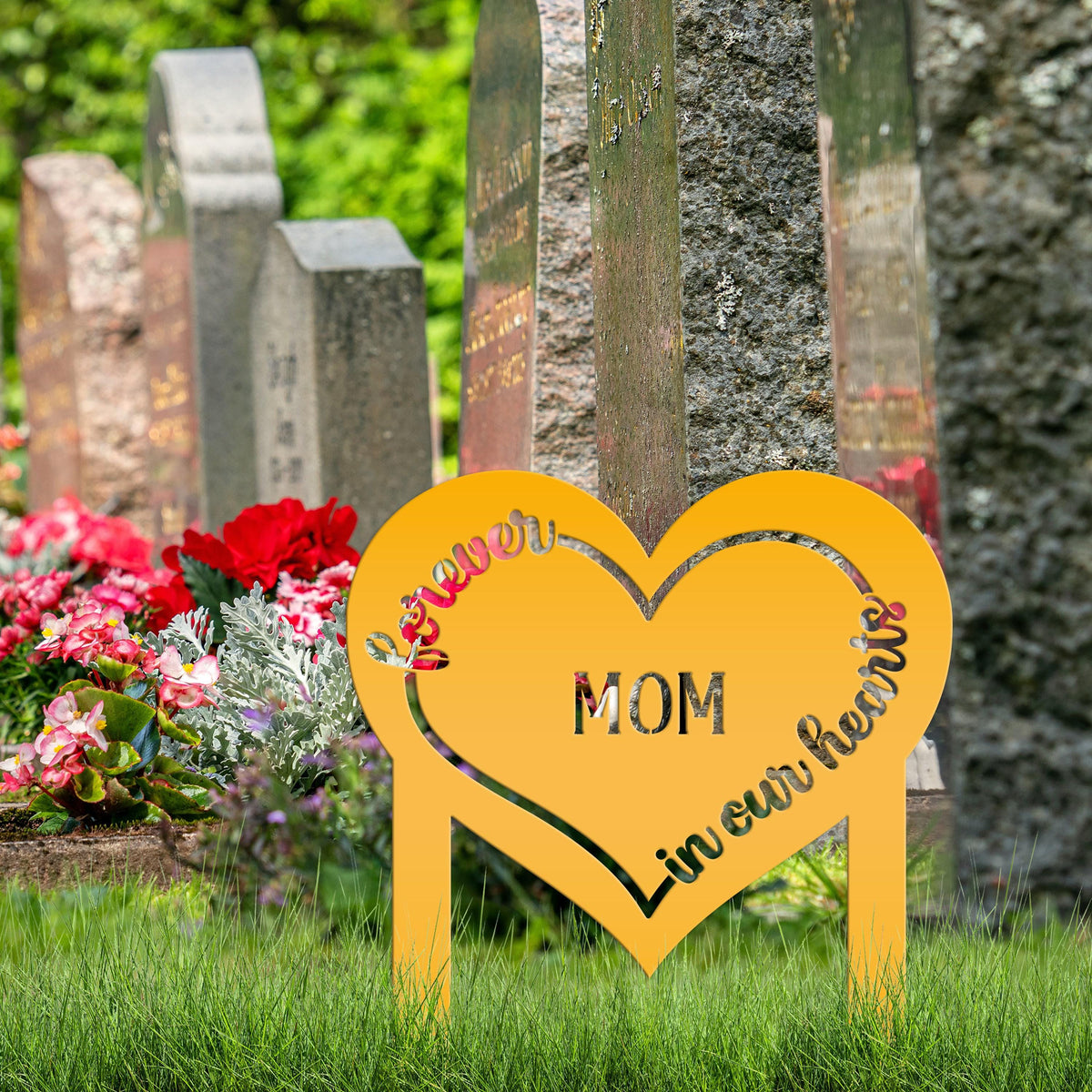 Memorial Sign for Loved Ones | Unique Tribute Yard Decor | Metal Stake for Gardens, Gravesites, or Outdoor Remembrance Displays
