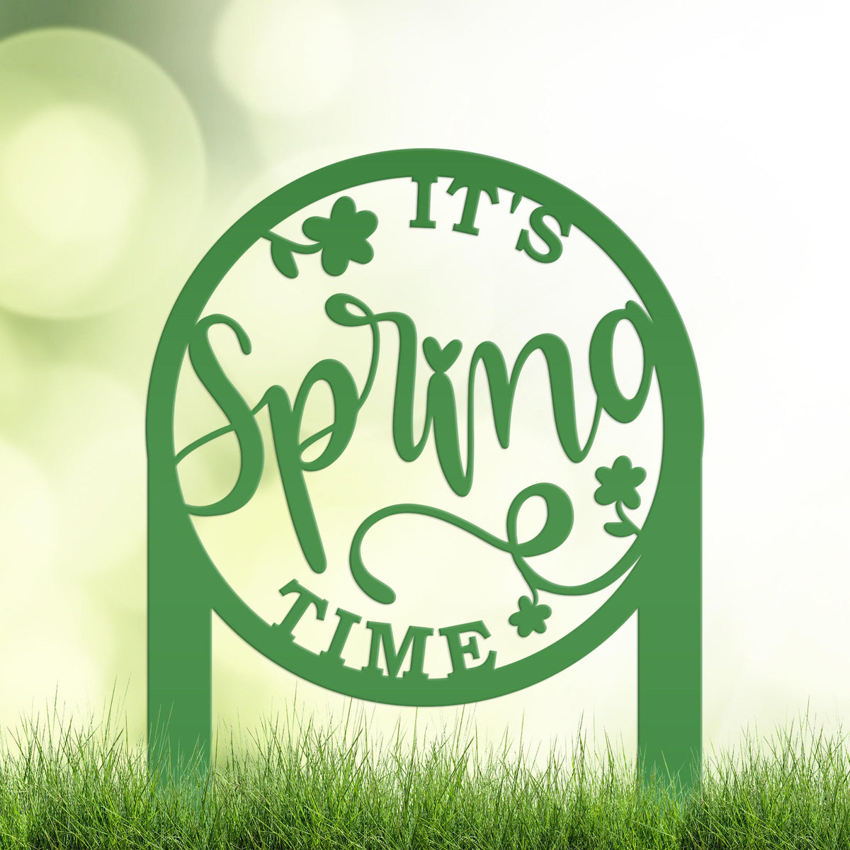 Metal Spring Time Outdoor Yard Stake - Easter and Spring Decor