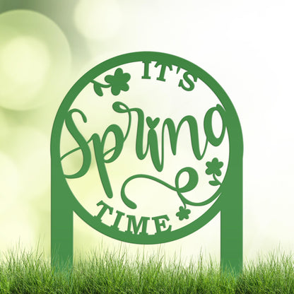 Metal Spring Time Outdoor Yard Stake - Easter and Spring Decor