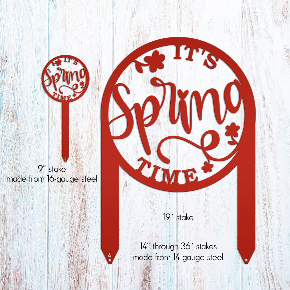 Metal Spring Time Outdoor Yard Stake - Easter and Spring Decor