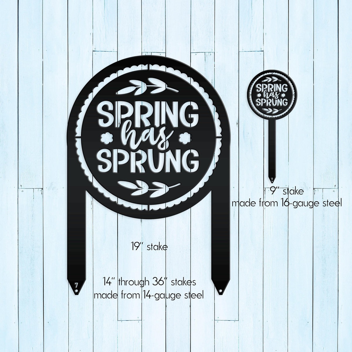 Metal Spring Has Sprung Yard Stake - Outdoor Spring Decor