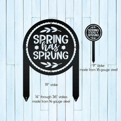 Metal Spring Has Sprung Yard Stake - Outdoor Spring Decor