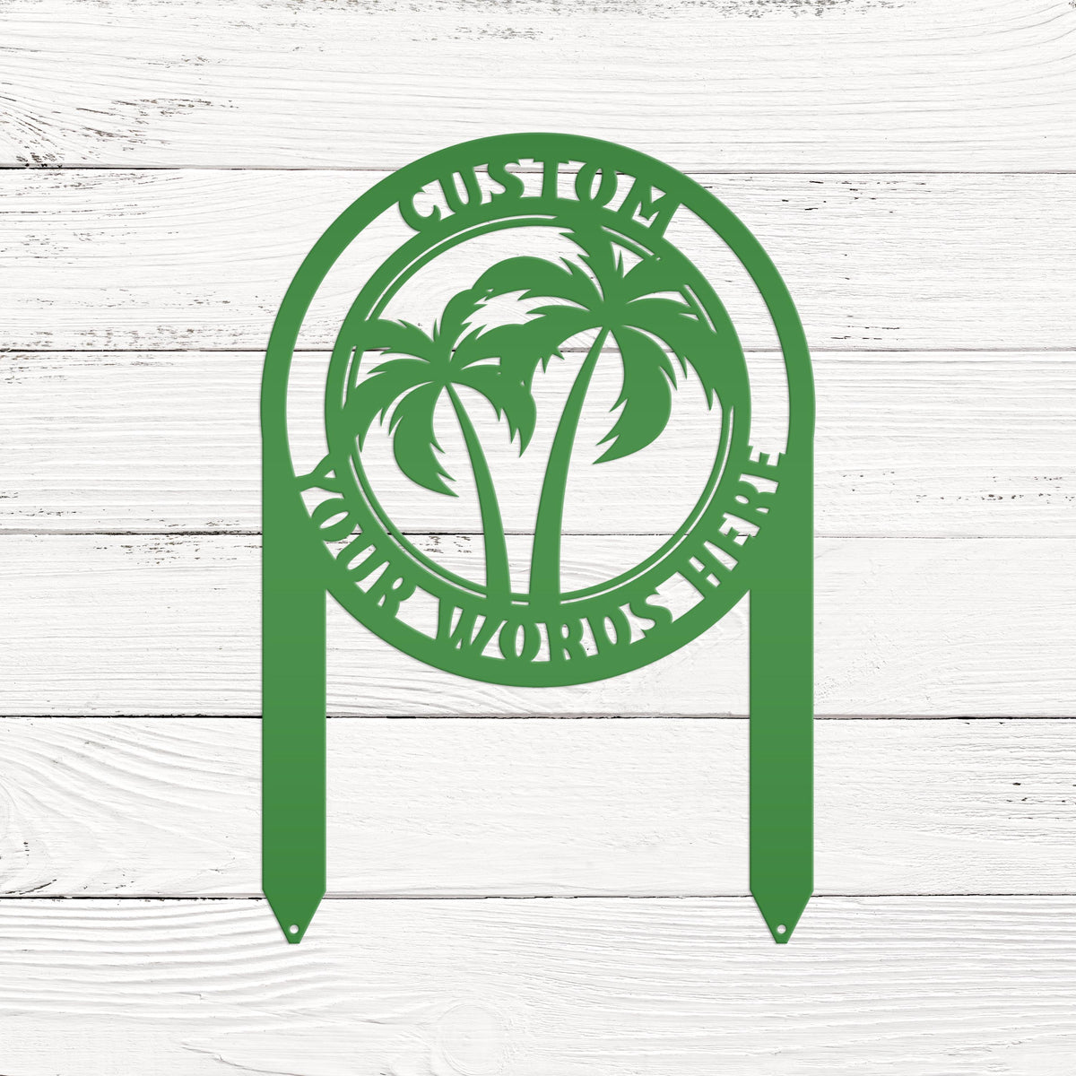 Custom Palm Tree Metal Yard Stake – Personalized Garden Decor - Unique Address Lawn Signs - Outdoor Entryway Signage - Realtor Closing Gift