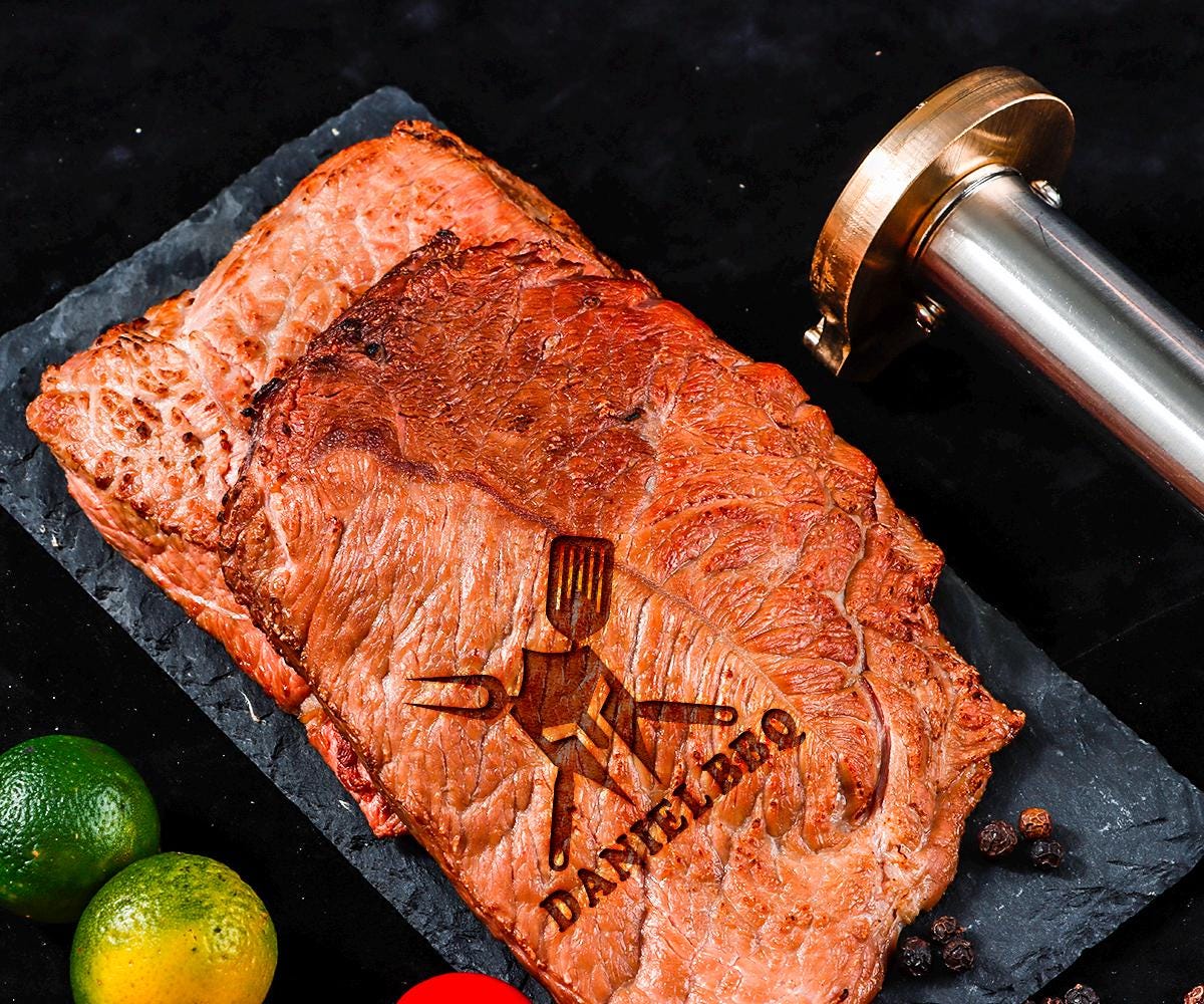 Knife and fork theme logo seal branding iron,Personalized BBQ Branding Iron. Gift for dad.