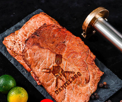 Knife and fork theme logo seal branding iron,Personalized BBQ Branding Iron. Gift for dad.