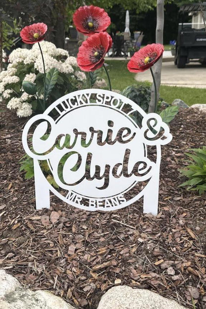 Custom Metal Welcome Yard Stake, Make it your own wording, Business Sign