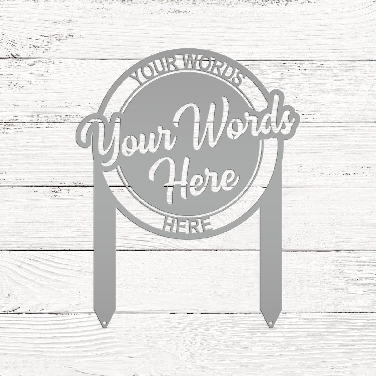 Custom Metal Welcome Yard Stake, Make it your own wording, Business Sign