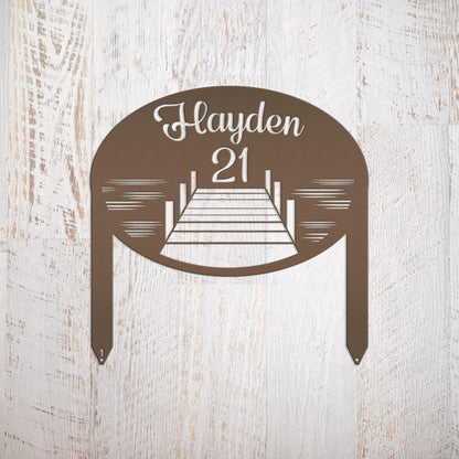 Custom Metal Lake Lot Sign, Lake Dock Sign, Outdoor Sign For the Lake