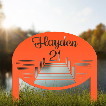 Custom Metal Lake Lot Sign, Lake Dock Sign, Outdoor Sign For the Lake