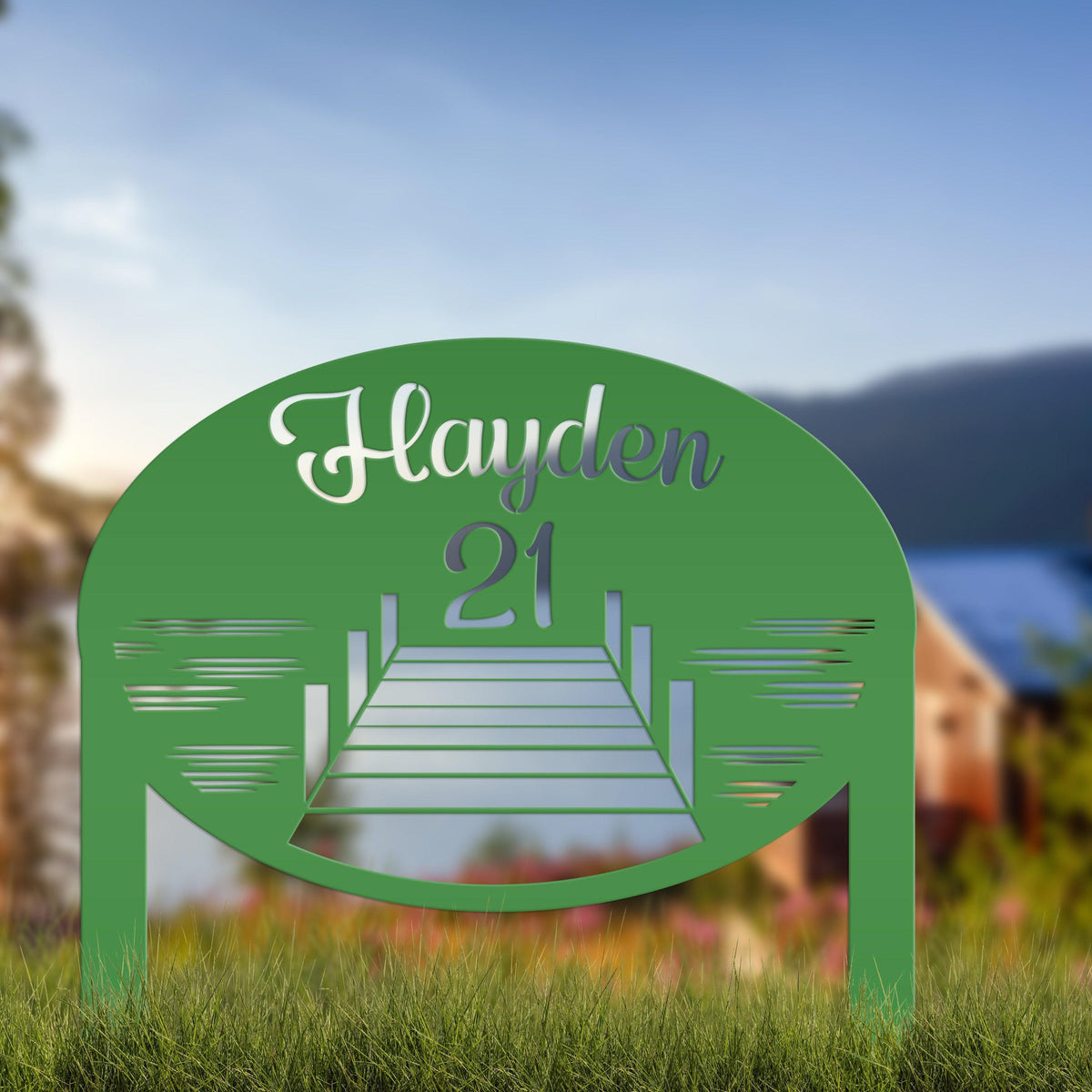 Custom Metal Lake Lot Sign, Lake Dock Sign, Outdoor Sign For the Lake