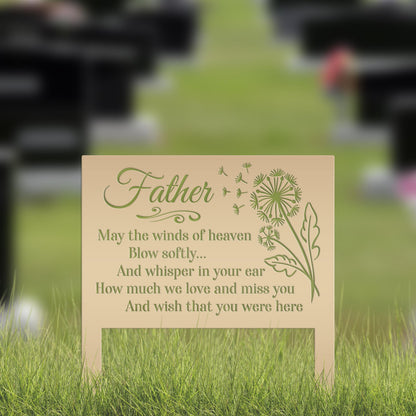 Custom Metal Yard Stake with Heartfelt Memorial Quote - Outdoor Remembrance Sign - Unique Sympathy Gifts - Comforting Gravesite Decorations