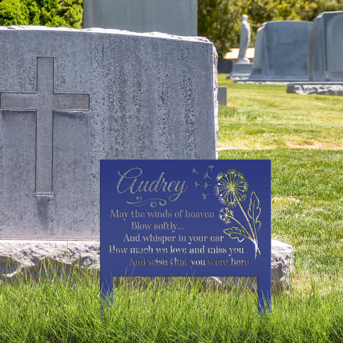 Custom Metal Yard Stake with Heartfelt Memorial Quote - Outdoor Remembrance Sign - Unique Sympathy Gifts - Comforting Gravesite Decorations