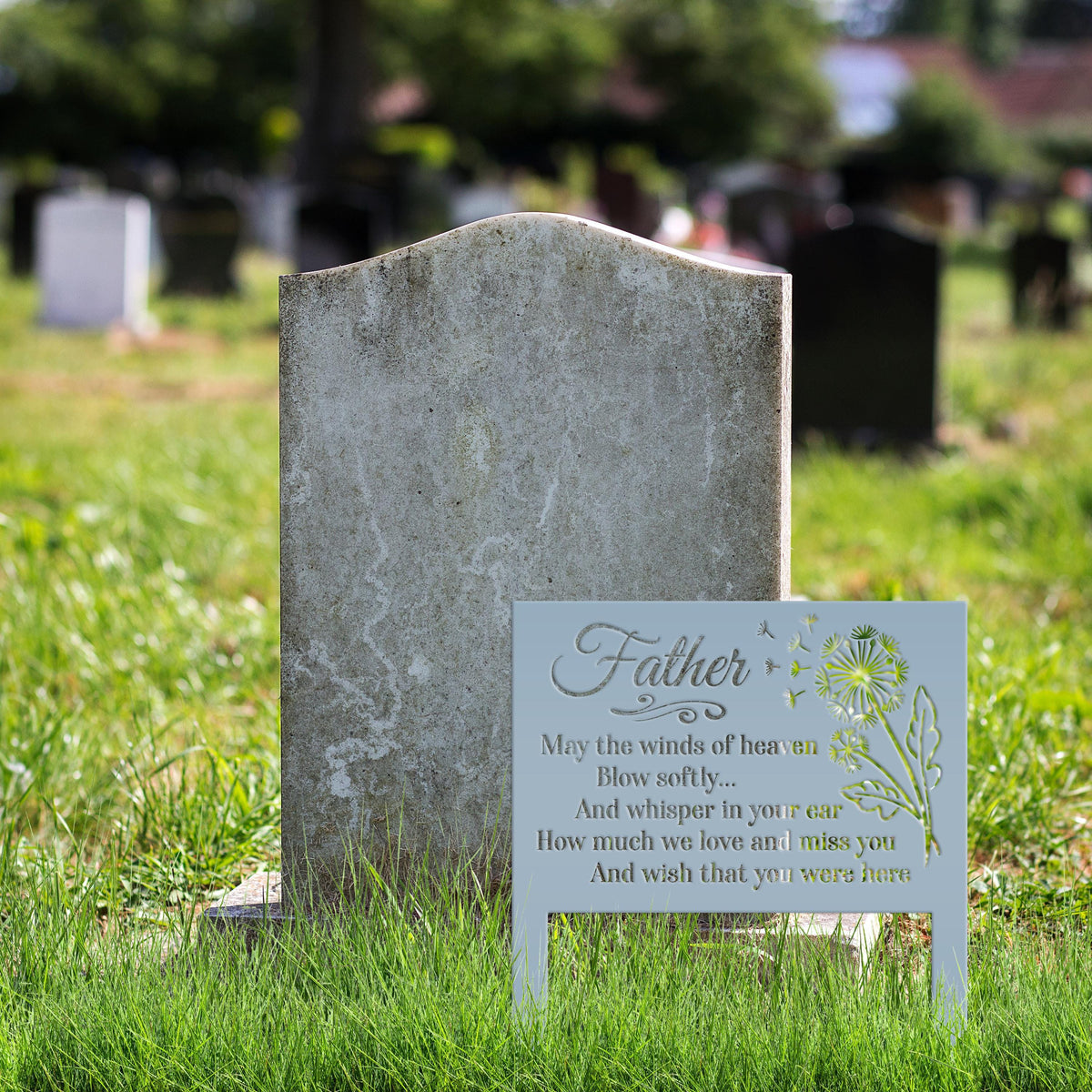 Custom Metal Yard Stake with Heartfelt Memorial Quote - Outdoor Remembrance Sign - Unique Sympathy Gifts - Comforting Gravesite Decorations