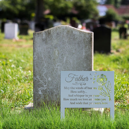 Custom Metal Yard Stake with Heartfelt Memorial Quote - Outdoor Remembrance Sign - Unique Sympathy Gifts - Comforting Gravesite Decorations
