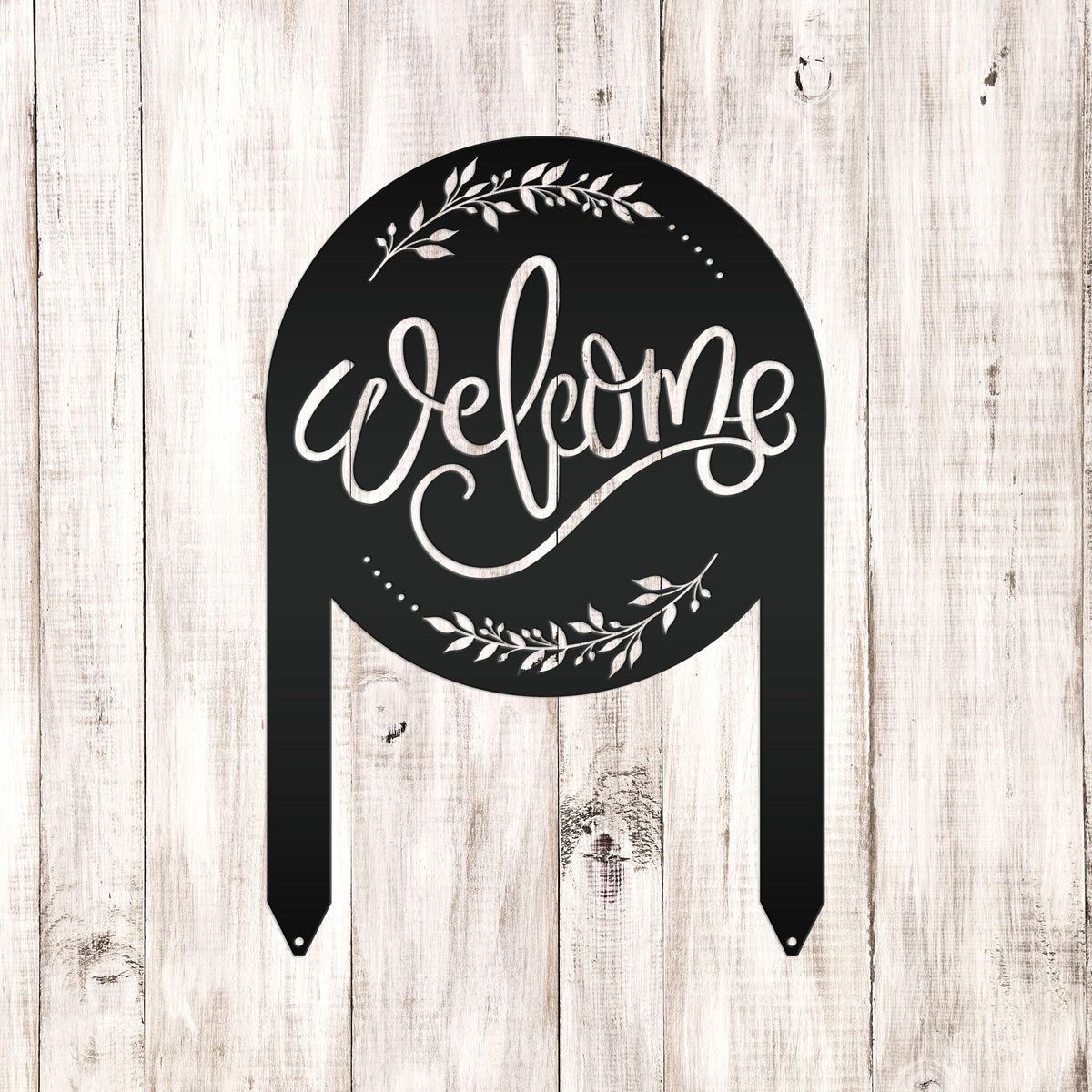 Cute Welcome Sign - Laser Cut Outdoor Home Decor - Welcoming Metal Yard Stake Art - Charming Garden Decoration - Unique Realtor Closing Gift
