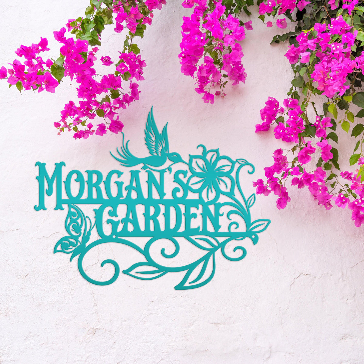 Outdoor Garden sign with Birds and Butterflies, Customizable gift idea, Make it your own,