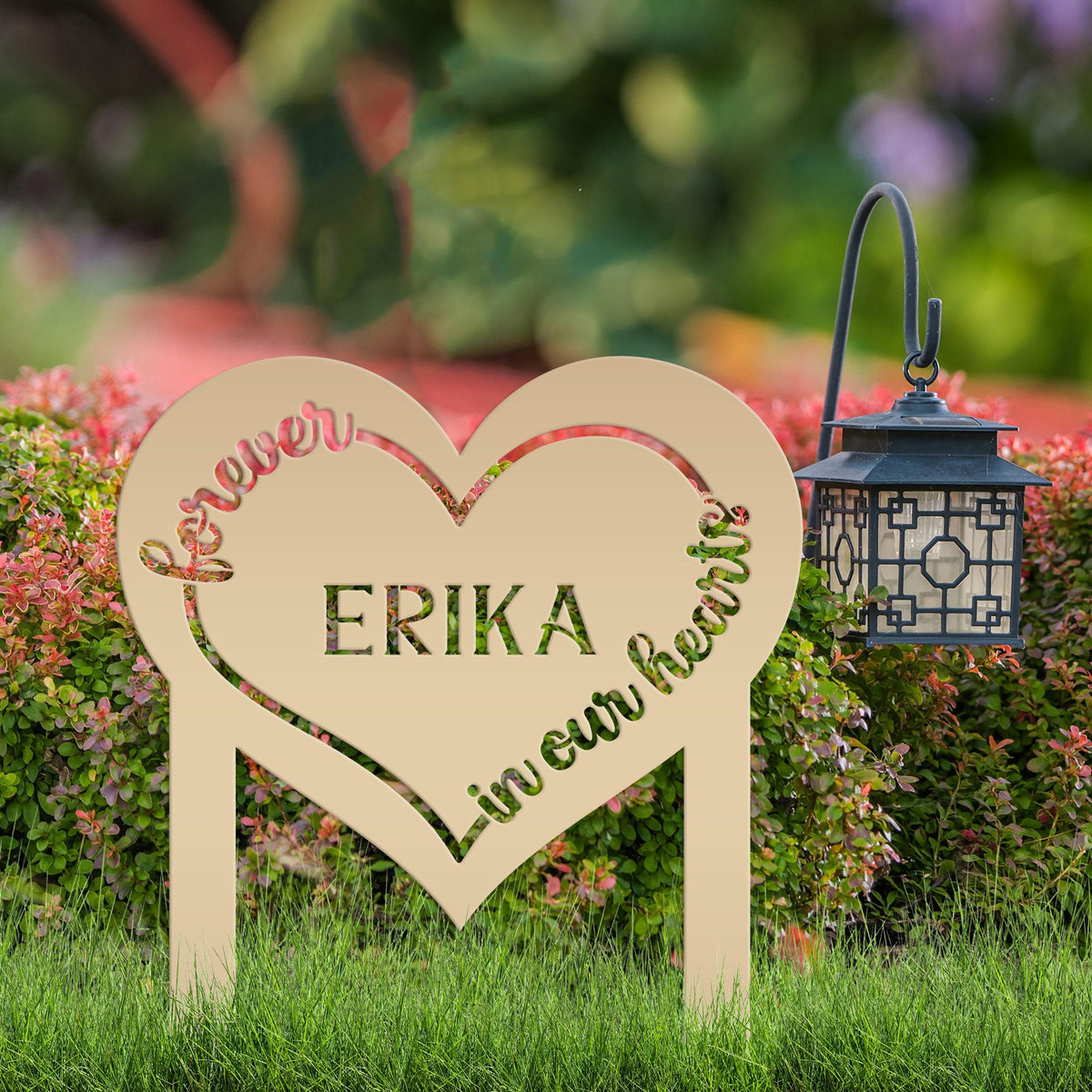 Memorial Sign for Loved Ones | Unique Tribute Yard Decor | Metal Stake for Gardens, Gravesites, or Outdoor Remembrance Displays