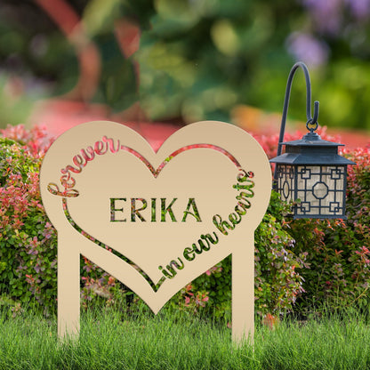 Memorial Sign for Loved Ones | Unique Tribute Yard Decor | Metal Stake for Gardens, Gravesites, or Outdoor Remembrance Displays