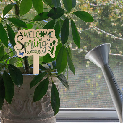 Welcome Spring Metal Yard Stake - Spring Decor