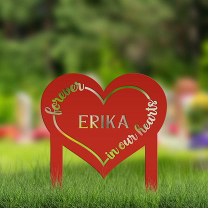 Memorial Sign for Loved Ones | Unique Tribute Yard Decor | Metal Stake for Gardens, Gravesites, or Outdoor Remembrance Displays