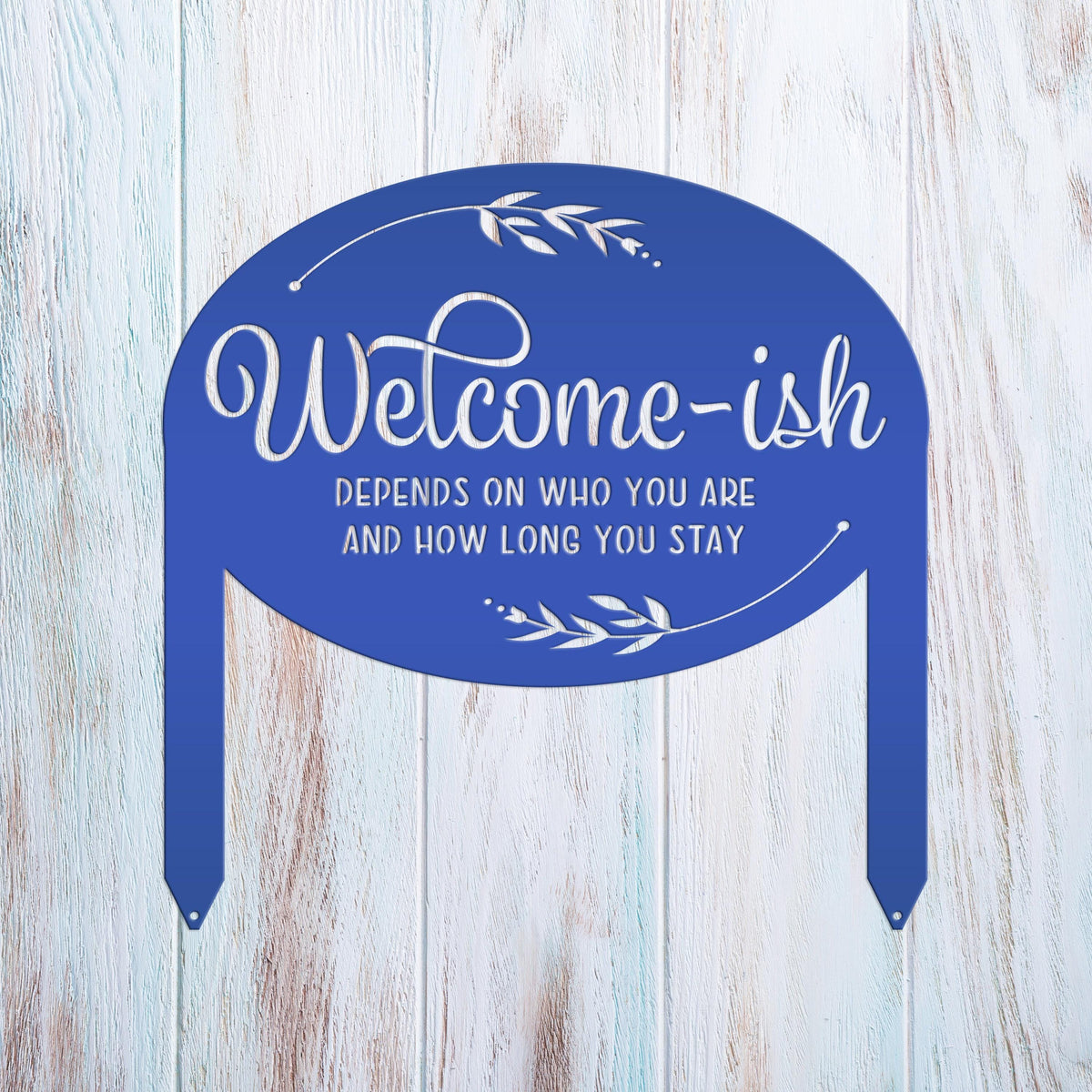 Whimsical Welcome-ish Metal Yard Stake - Perfect Garden Decoration - Outdoor Funny Home Decor - Realtor Closing Gift - Housewarming Signs