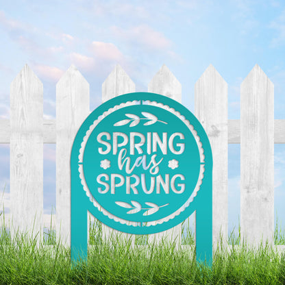 Metal Spring Has Sprung Yard Stake - Outdoor Spring Decor