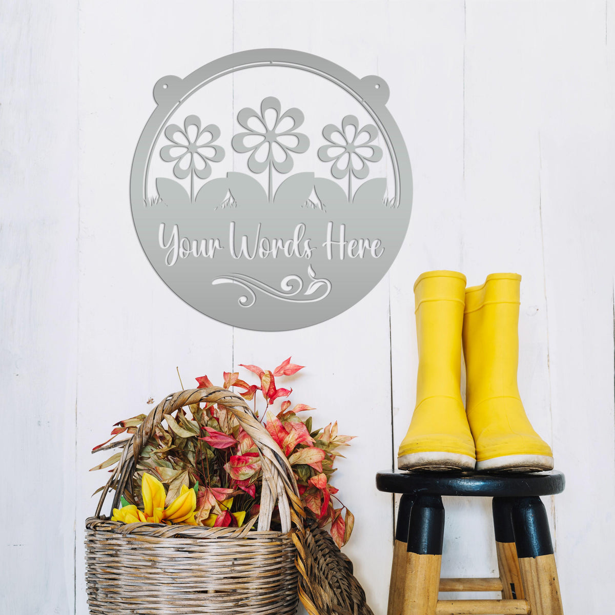 Custom Outside Flower Sign, Personalized Hanging Garden Sign, Mother's Day Gift, Flower Shop Sign, Greenhouse Decor, Florist Business Sign