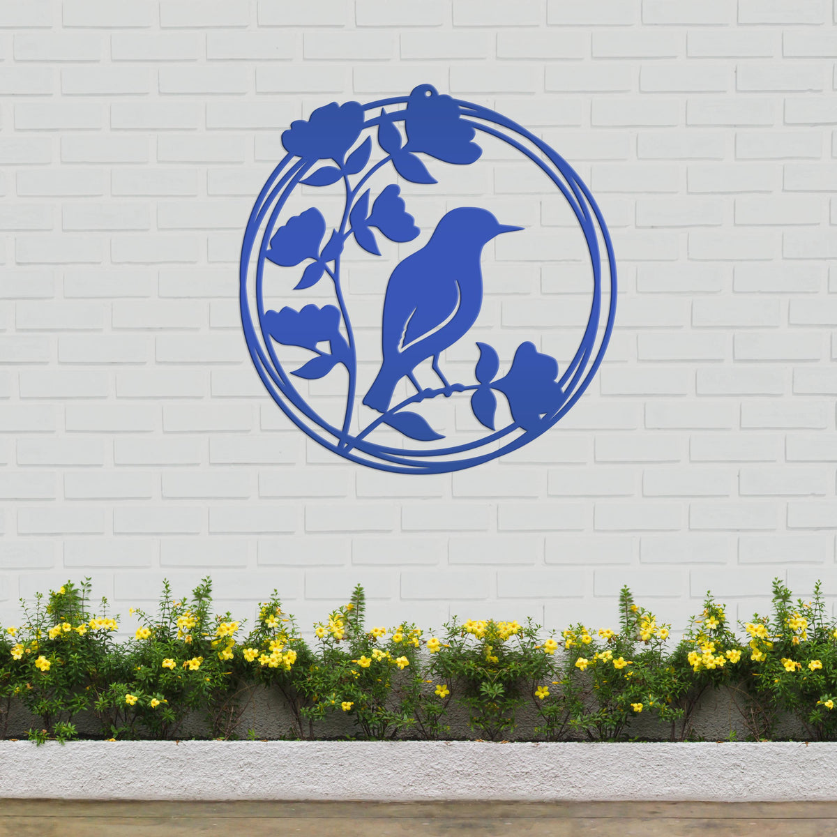 Bird Decor, Round Hanging Sign For Home or Garden, Unique Wall Decoration, Abstract Artwork, Mother's Day Present, Birdwatcher Gift