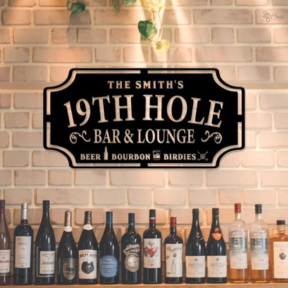 Custom Golf Sign LED Lights, Golfer Name Sign, 19th Hole, Man Cave Sign, Home Bar Decor, Game Room Sign, Fathers Day Gift for him, Golf Gift