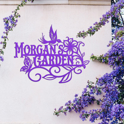Outdoor Garden sign with Birds and Butterflies, Customizable gift idea, Make it your own,