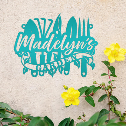 Gardener's Gift - Personalized Metal Garden Sign for a Unique Outdoor Yard Decor - Perfect Gift For Her