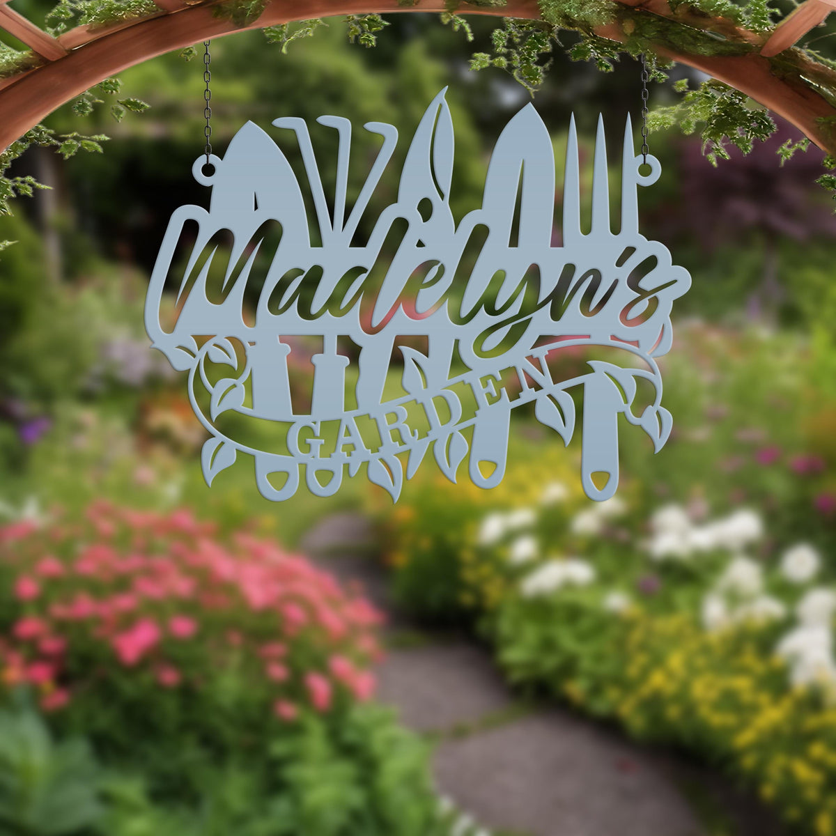 Gardener's Gift - Personalized Metal Garden Sign for a Unique Outdoor Yard Decor - Perfect Gift For Her