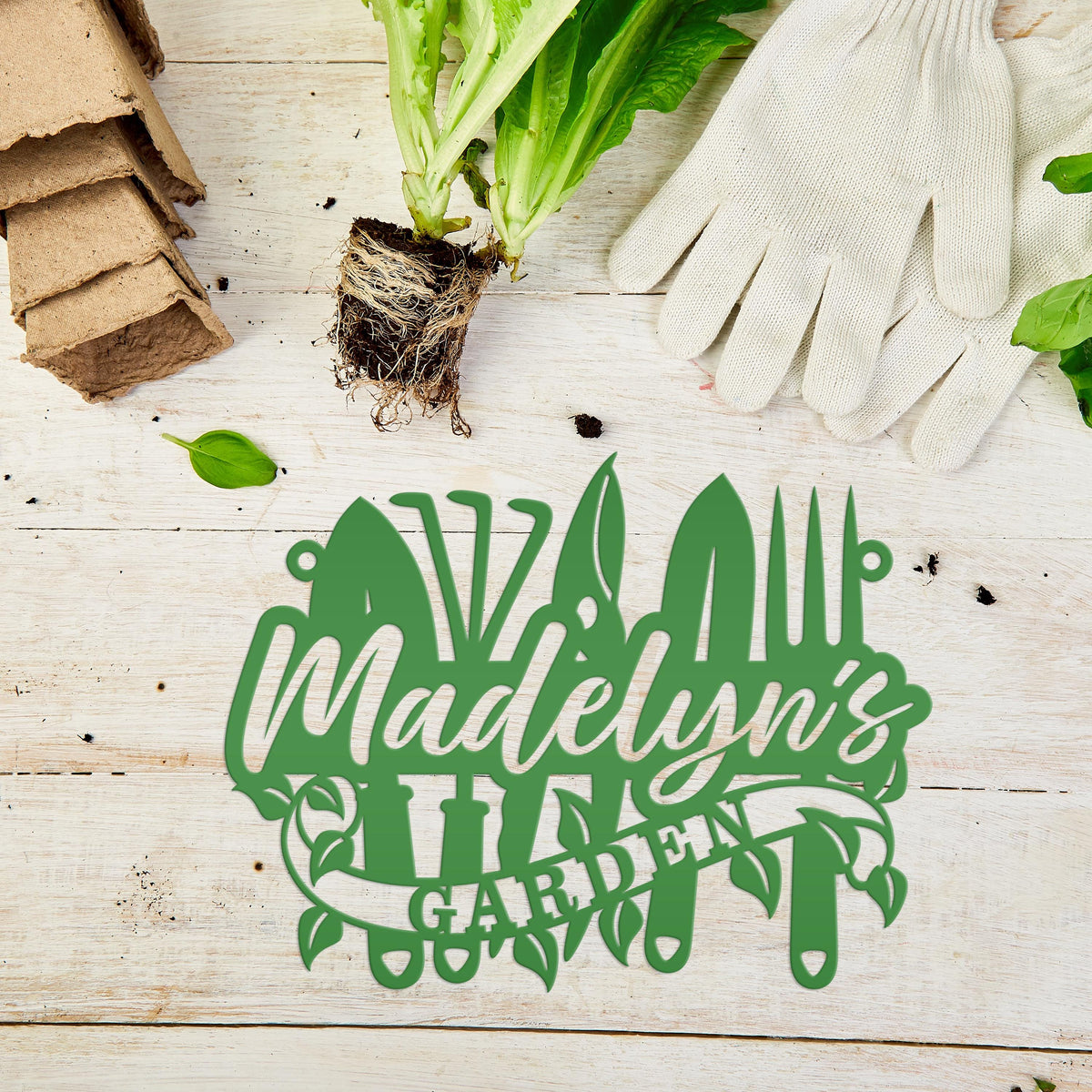 Gardener's Gift - Personalized Metal Garden Sign for a Unique Outdoor Yard Decor - Perfect Gift For Her