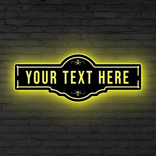 Custom Metal Sign LED Lights, Outdoor Sign, Personalized Metal Wall Art, Perfect Gift Man Cave Sign, Man Cave Decor, Custom Design Sign