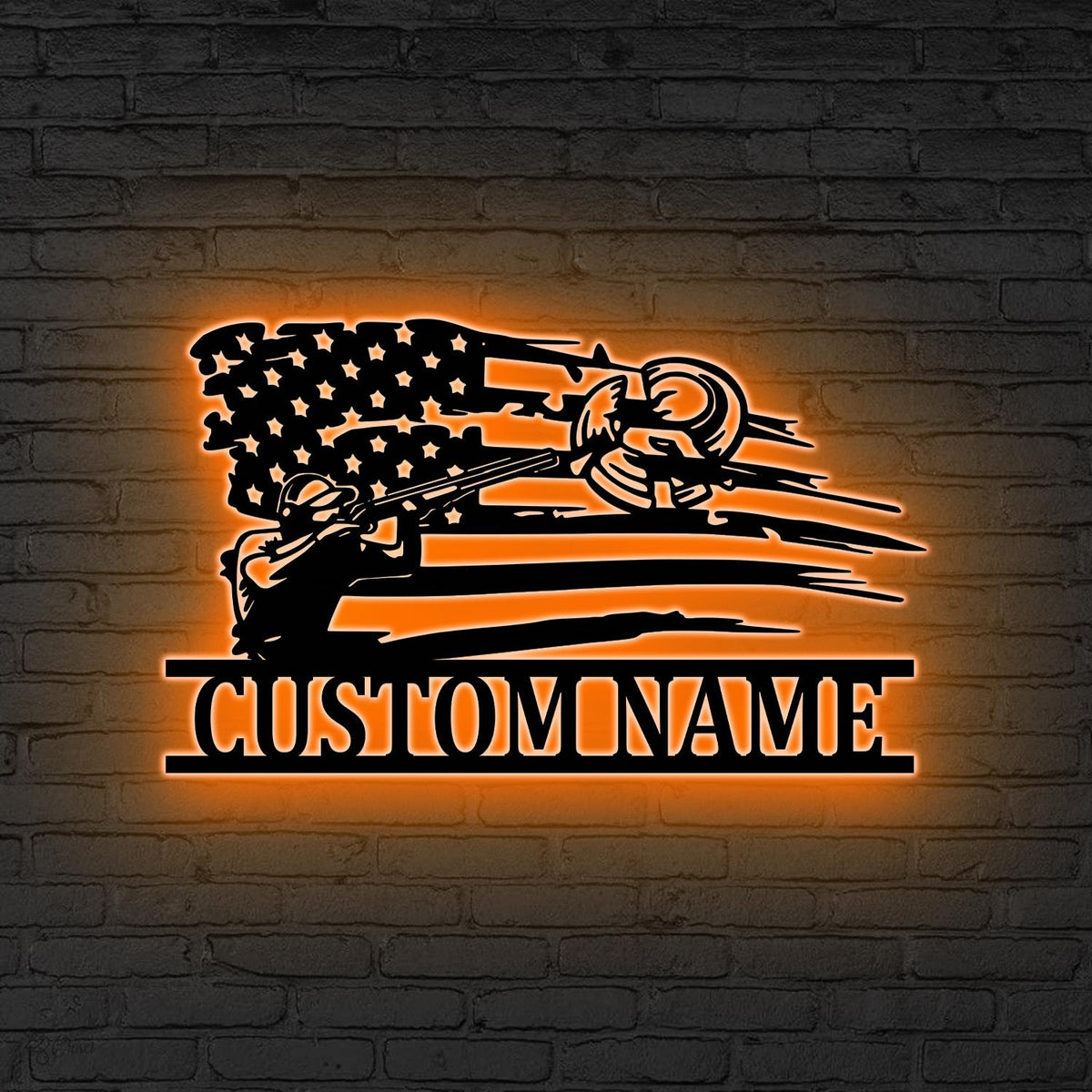 Custom Trap Shooting Metal Led, Personalized Trap Shooting Metal Sign Led, Dad Gifts, Gift for him Man Cave Decor, Trap Shooting Gift Xmas
