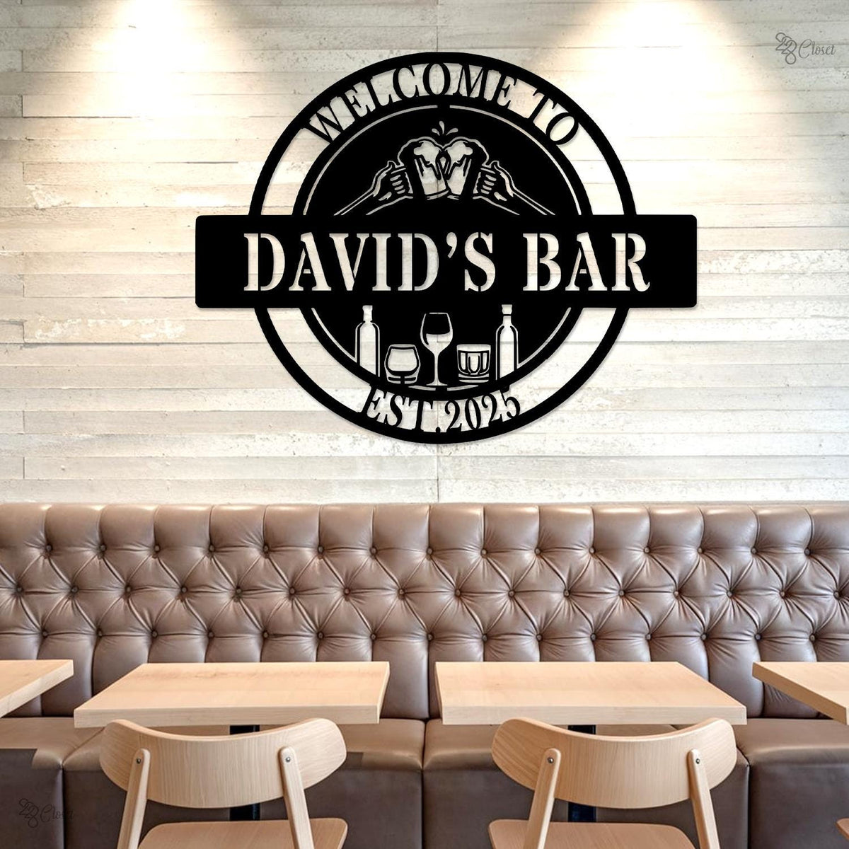 Custom Bar Sign Bourbon Bar LED Wall Decor for Home Pub, Wine Bar, Man Cave Gift Home Bar Decor, Basement Bar Man Cave Decor Gift for dad