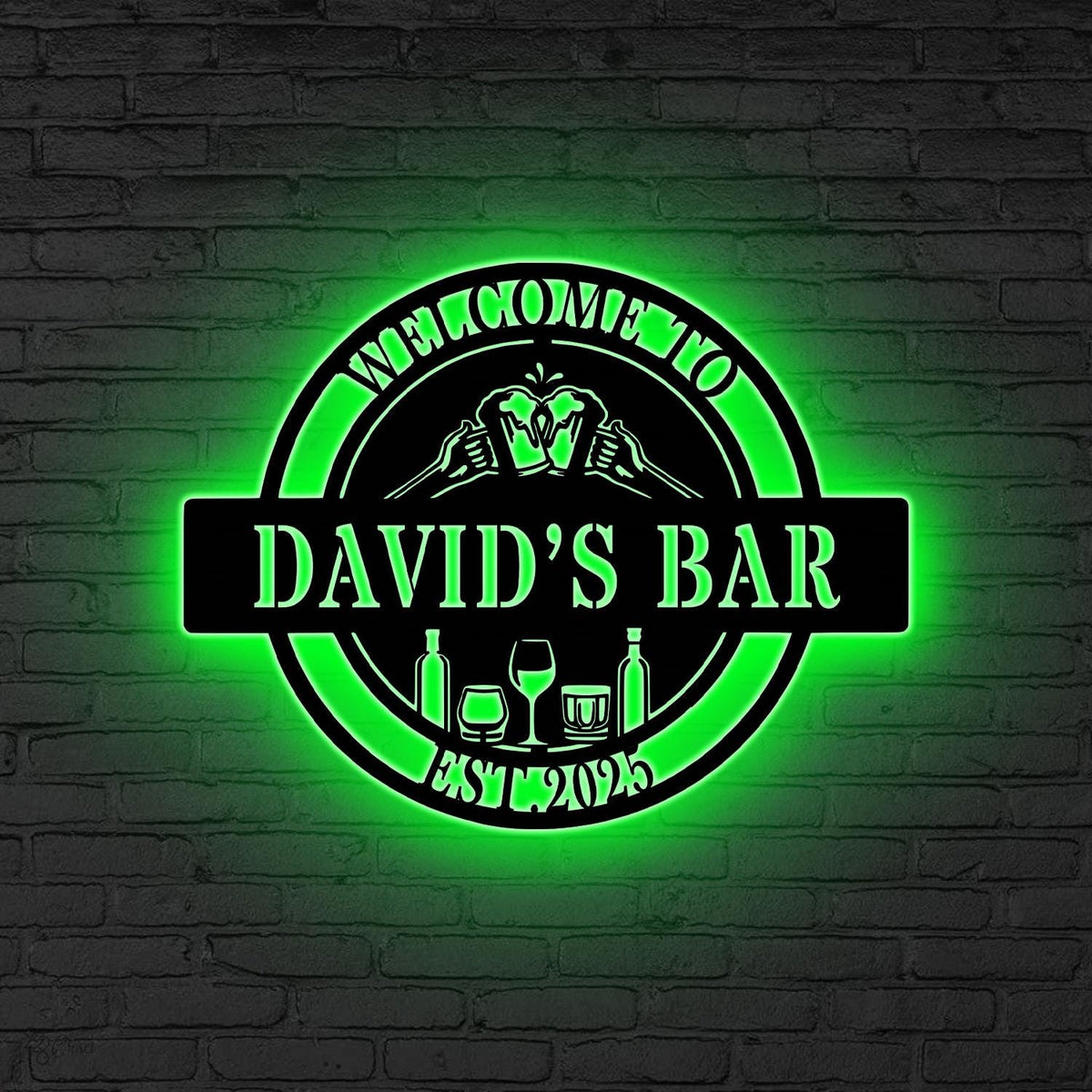 Custom Bar Sign Bourbon Bar LED Wall Decor for Home Pub, Wine Bar, Man Cave Gift Home Bar Decor, Basement Bar Man Cave Decor Gift for dad