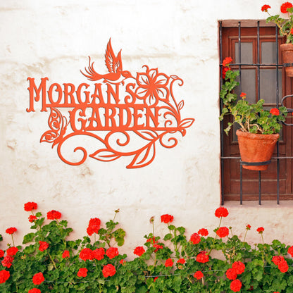 Outdoor Garden sign with Birds and Butterflies, Customizable gift idea, Make it your own,