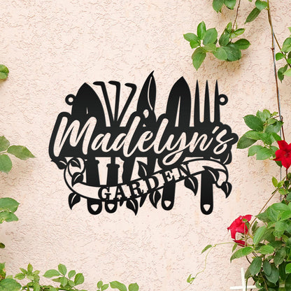 Gardener's Gift - Personalized Metal Garden Sign for a Unique Outdoor Yard Decor - Perfect Gift For Her